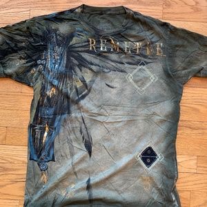 Men’s LARGE REMETEE  army green & black shirt